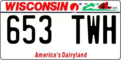 WI license plate 653TWH