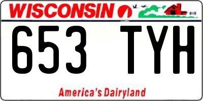 WI license plate 653TYH