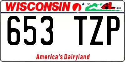 WI license plate 653TZP