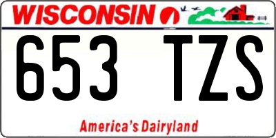 WI license plate 653TZS