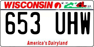 WI license plate 653UHW