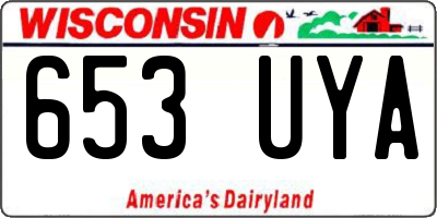 WI license plate 653UYA