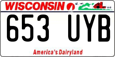 WI license plate 653UYB