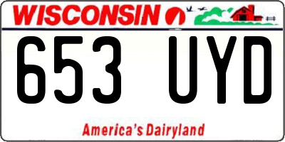 WI license plate 653UYD