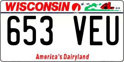 WI license plate 653VEU