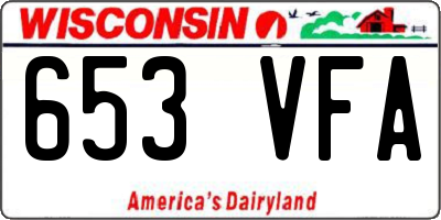 WI license plate 653VFA