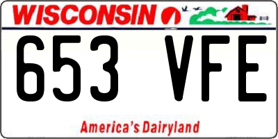 WI license plate 653VFE