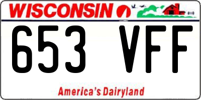 WI license plate 653VFF