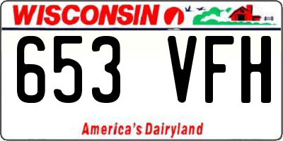 WI license plate 653VFH