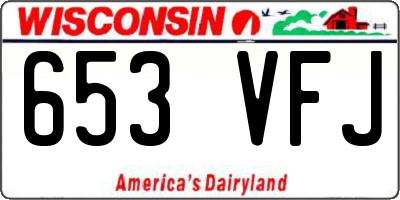 WI license plate 653VFJ