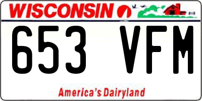 WI license plate 653VFM