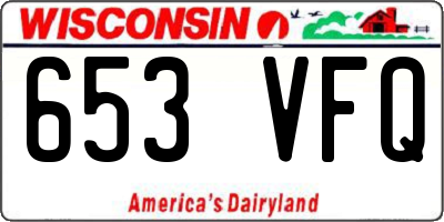 WI license plate 653VFQ