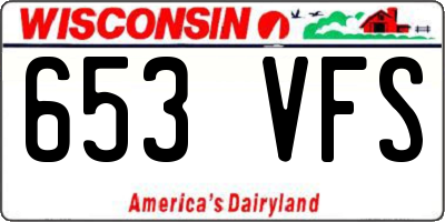 WI license plate 653VFS