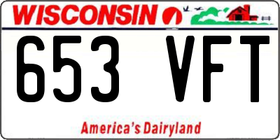 WI license plate 653VFT