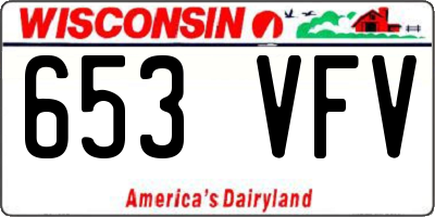 WI license plate 653VFV