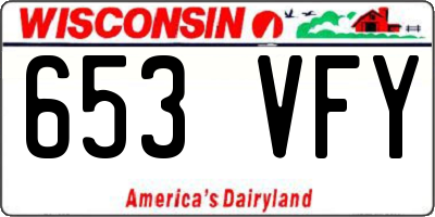 WI license plate 653VFY