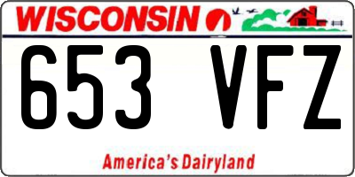 WI license plate 653VFZ