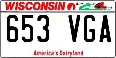 WI license plate 653VGA