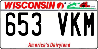 WI license plate 653VKM