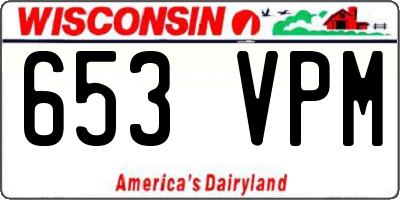 WI license plate 653VPM