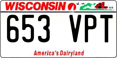 WI license plate 653VPT