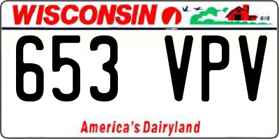 WI license plate 653VPV