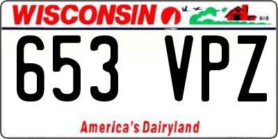 WI license plate 653VPZ