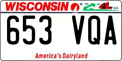 WI license plate 653VQA