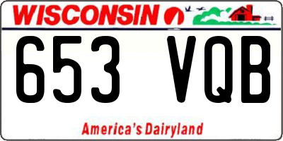 WI license plate 653VQB