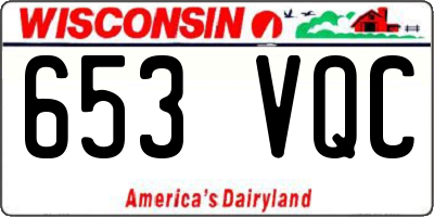 WI license plate 653VQC