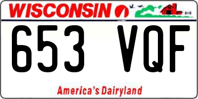 WI license plate 653VQF