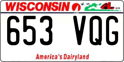 WI license plate 653VQG