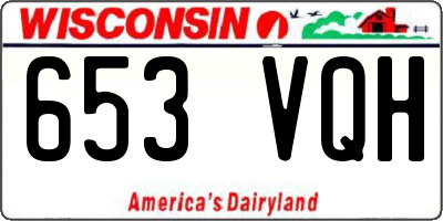 WI license plate 653VQH