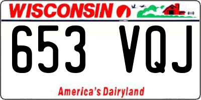 WI license plate 653VQJ
