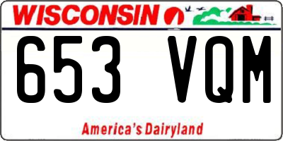 WI license plate 653VQM
