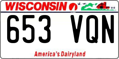 WI license plate 653VQN