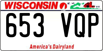 WI license plate 653VQP
