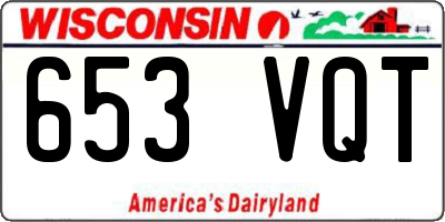 WI license plate 653VQT