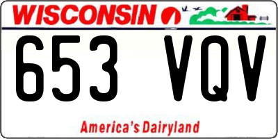 WI license plate 653VQV