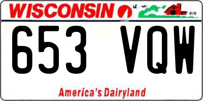 WI license plate 653VQW