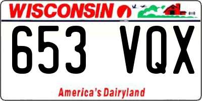 WI license plate 653VQX