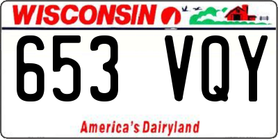 WI license plate 653VQY