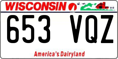 WI license plate 653VQZ