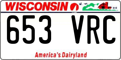 WI license plate 653VRC
