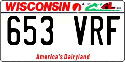 WI license plate 653VRF