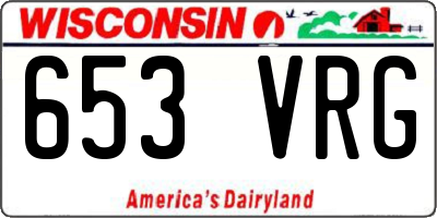 WI license plate 653VRG