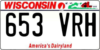WI license plate 653VRH