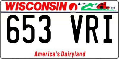 WI license plate 653VRI
