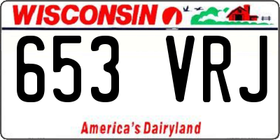 WI license plate 653VRJ
