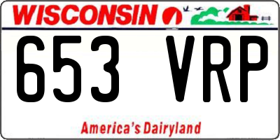 WI license plate 653VRP